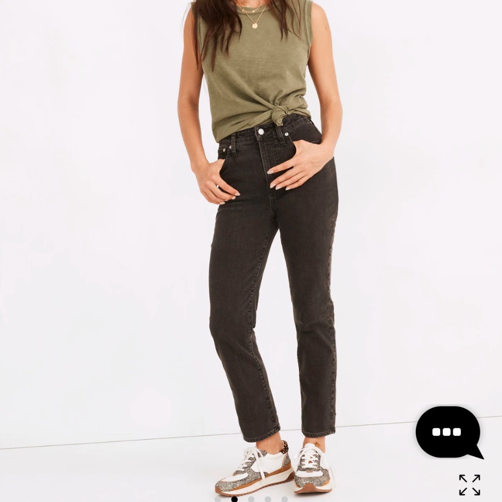 Madewell boyfriend style black jeans NWT